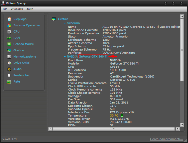 Speccy Interfaccia Grafica